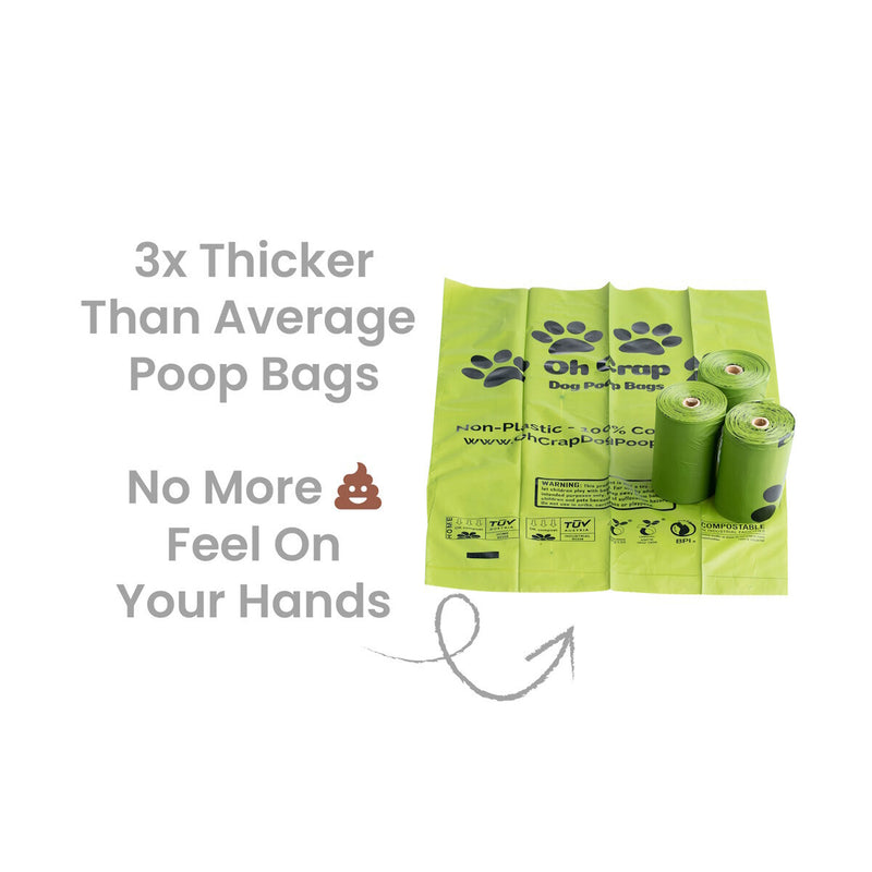 Oh Crap! compostable poop bags - single roll (15 bags)